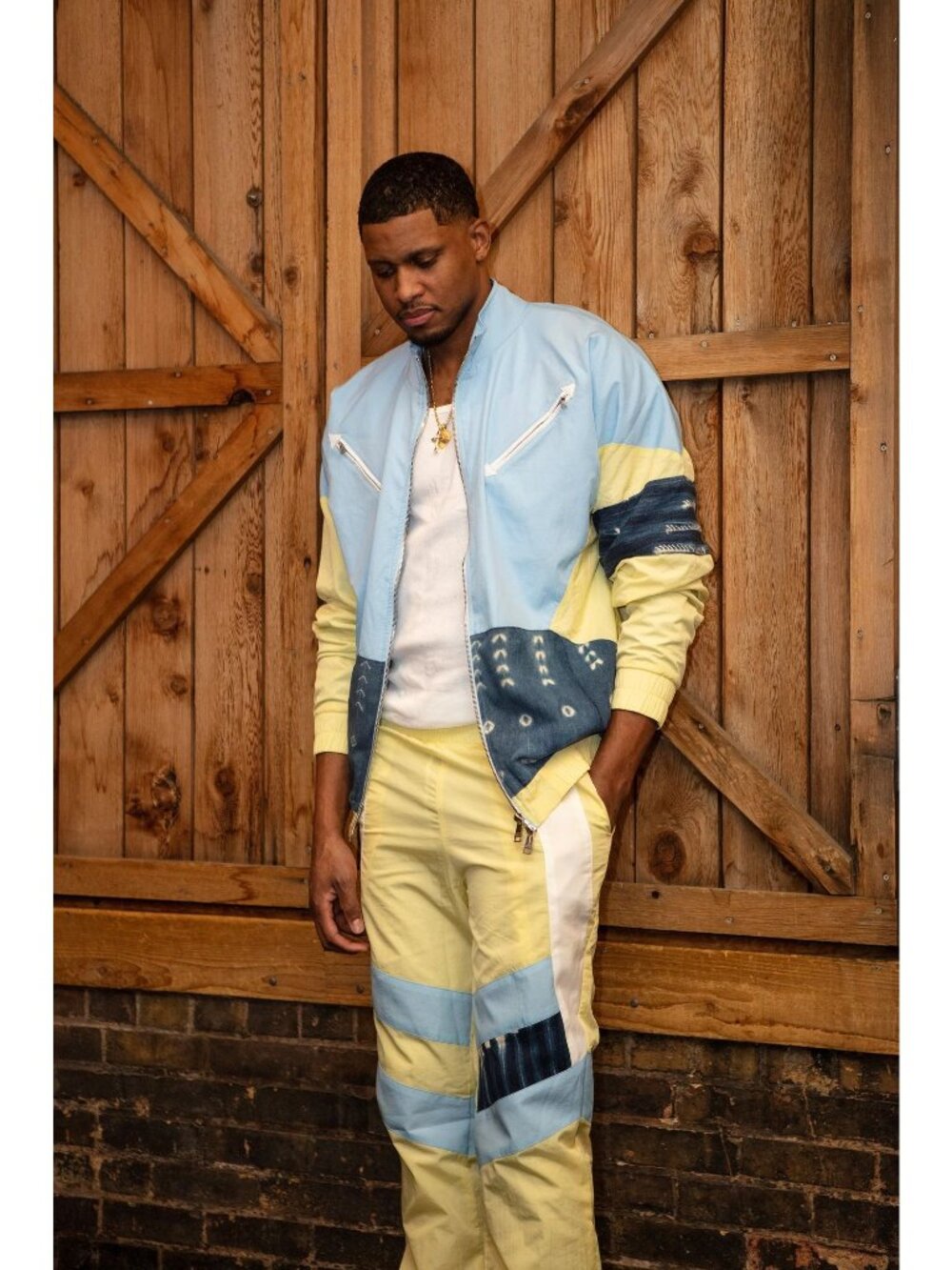 United Rivers Size S Alabama River Tracksuit Jacket Western Retro Patchwork Slim